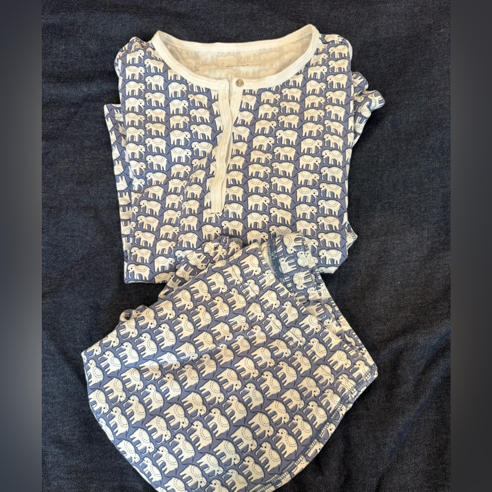 Roller rabbit elephant pjs blue